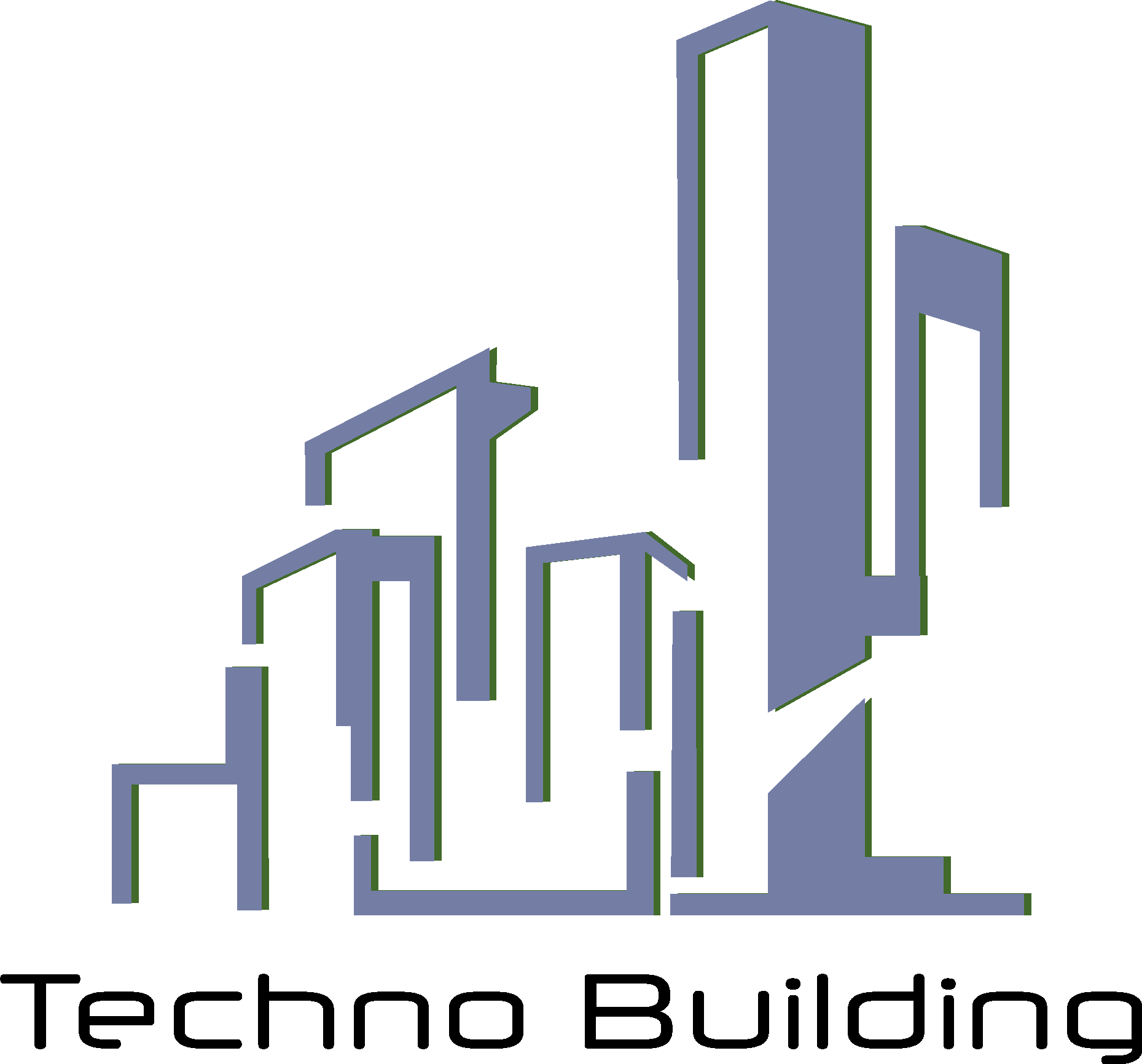 Techno Building Constructions Logo Vector Logo